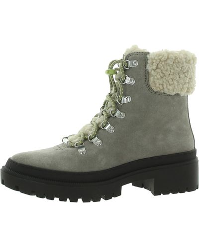 Sole Society Eaven Faux Fur Winter Ankle Boots - Gray