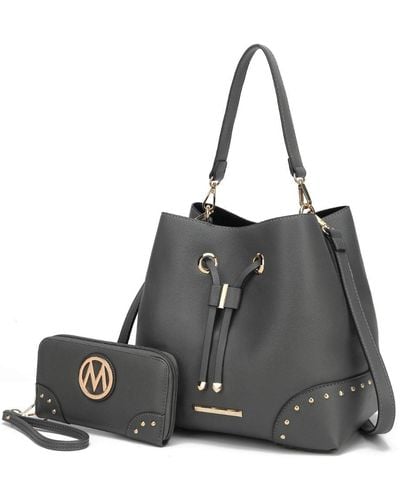 MKF Collection by Mia K Callie Solid Bucket Bag - Black