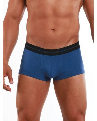 Papi Feel It Collection Low Rise Boxer Trunk - Blue