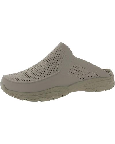Skechers Creston Ultra-havana Backless Round Toe Slip On Shoes - Gray