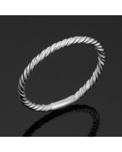 Fremada 14k White High Polish Twisted Style Ring - Metallic