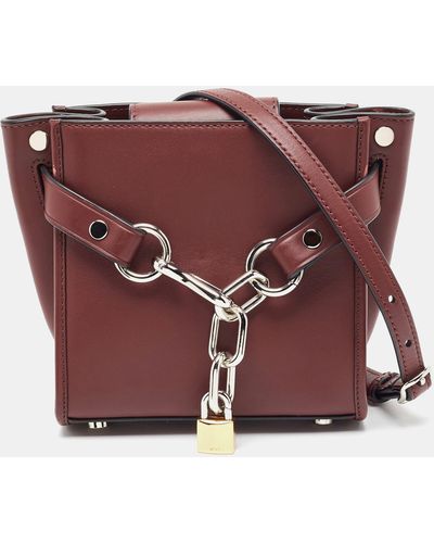 Alexander Wang Burgundy Leather Attica Shoulder Bag - Red