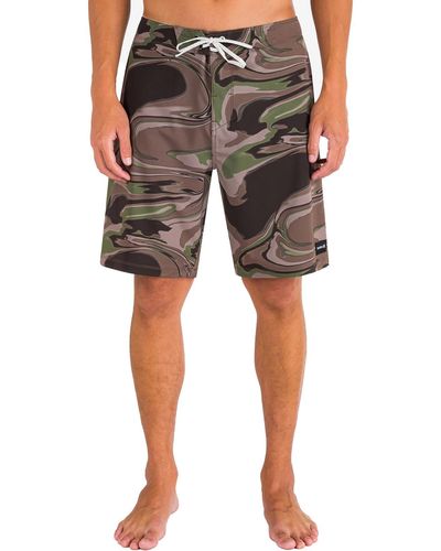 Hurley Phantom Weekender Camouflage Board Shorts Swim Trunks - Gray