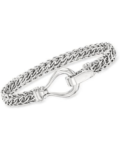 Ross-Simons Sterling Silver Cestina-link Bracelet - Metallic