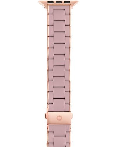 Michele 38/40/41mm And 42/44/45/49mm Pink Stainless Steel Band For Apple Watch