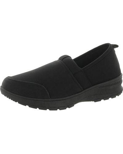Easy Street Slip On Cushioned Footbed Casual And Fashion Sneakers - Black