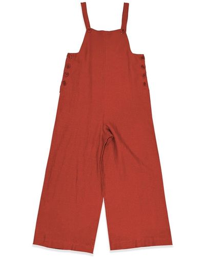 Beaumont Organic Unity Jumpsuit In Paprika - Red
