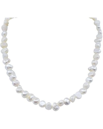 A Blonde and Her Bag Simple Baroque Pearl Necklace - Multicolor