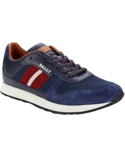 Bally Sprinter 6238403 Leather Suede Sneakers - Blue