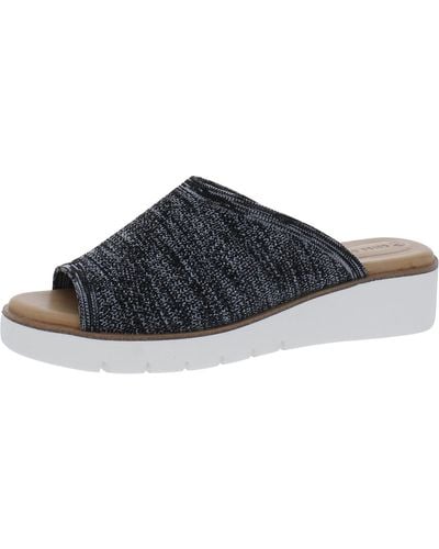Corso Como Ditya Knit Slip-on Platform Sandals - Black
