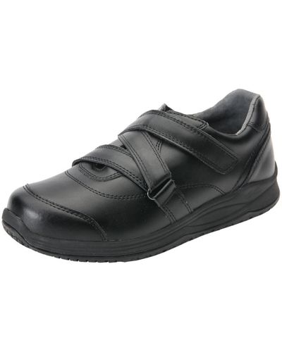 Drew Pepper Leather Slip-resistant Walking Shoes - Black