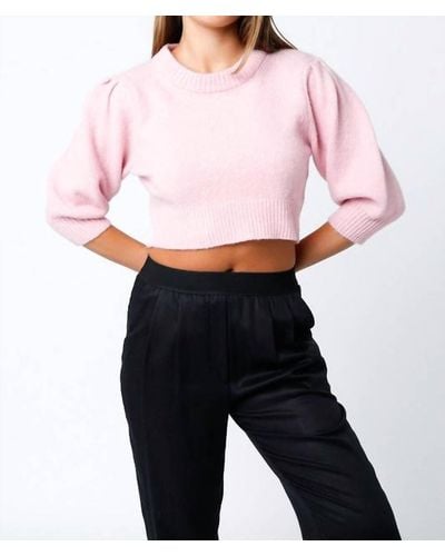 Olivaceous Betty Cropped Sweater - White