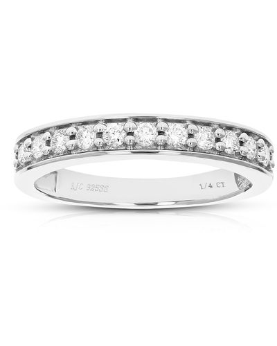 Vir Jewels 1/4 Cttw Round Cut Lab Grown Diamond Wedding Engagement Ring .925 Sterling Prong Set - Metallic