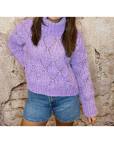 Pol Chenille Sweater - Purple