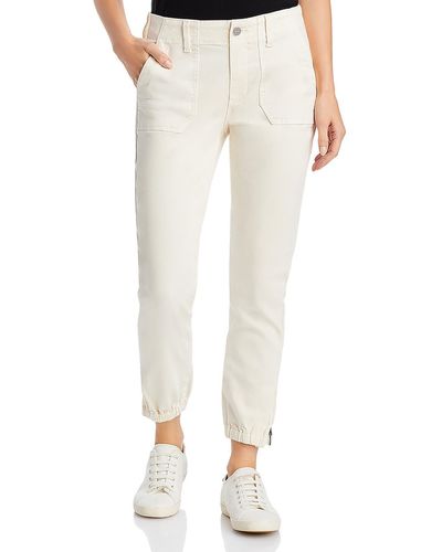 PAIGE High Rise Crop jogger Jeans - White