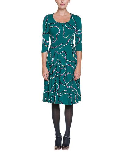 Boden Highgate Beads Print Jersey Dress - Green