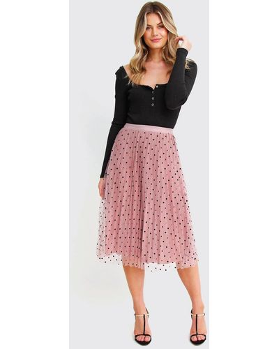 Belle & Bloom Mixed Feeling Reversible Skirt - Pink