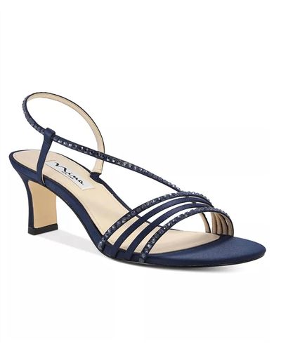 Nina Gerri Mid Heel Sandals - Blue