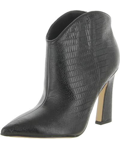 Marc Fisher Masina Pull On Leather Booties - Black