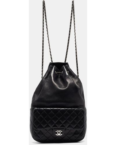 Chanel Quilted Leather Seoul Backpack - Black