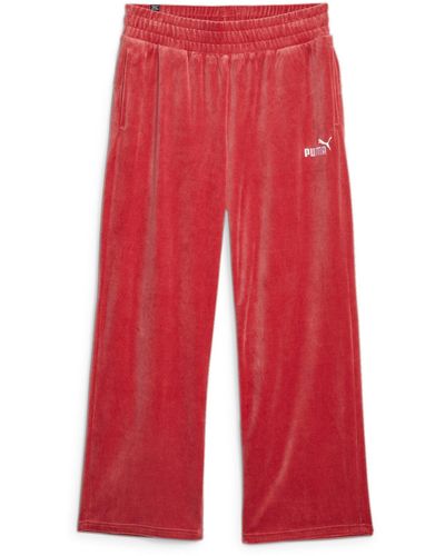 PUMA Essentials Elevated Straight Leg Pants - Red
