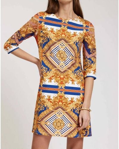 tyler boe Alexa Scarf Print Dress - Blue