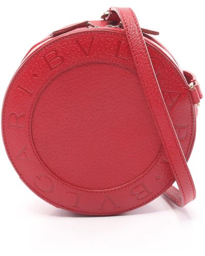 BVLGARI Bulgari Bulgari Shoulder Bag Leather - Red