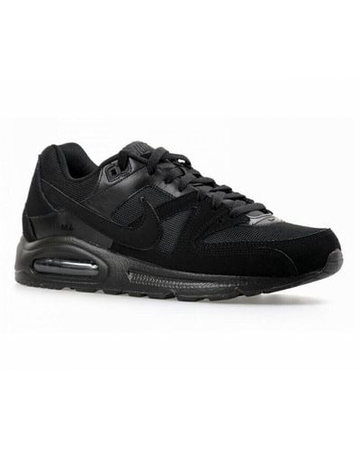 Nike Air Max Command 629993-020 Triple Black Low Top Training Shoes Clk640