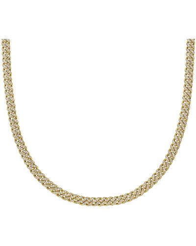 Fine Jewelry 16" Yellow Square Curb Chain Necklace 14k - Metallic