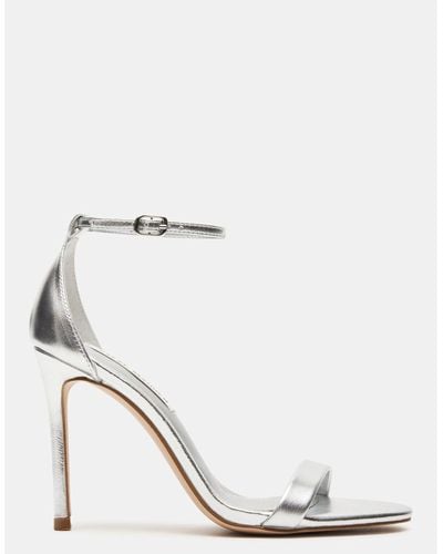 Steve Madden Tecy Silver Leather - White