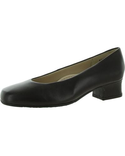 Ros Hommerson Leather Square-toe Pumps - Black