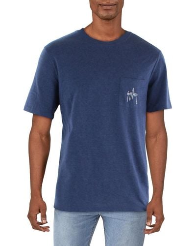 Guy Harvey Cotton Crewneck T-shirt - Blue