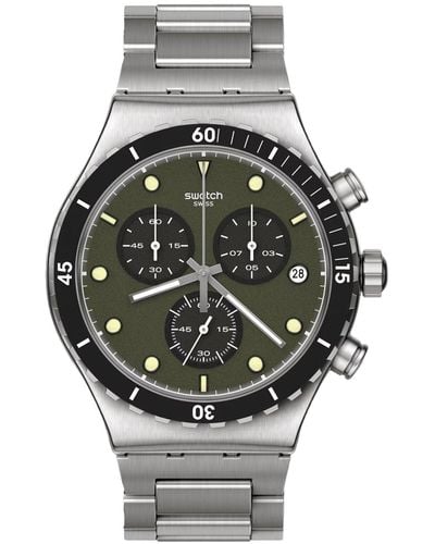 Swatch The June Green Dial Watch - Metallic