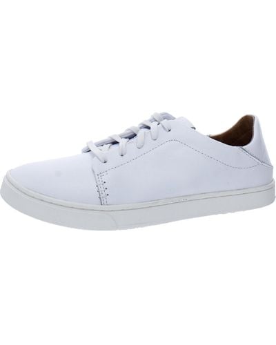 Olukai Pehuea Li'ili Leather Lifestyle Casual And Fashion Sneakers - White