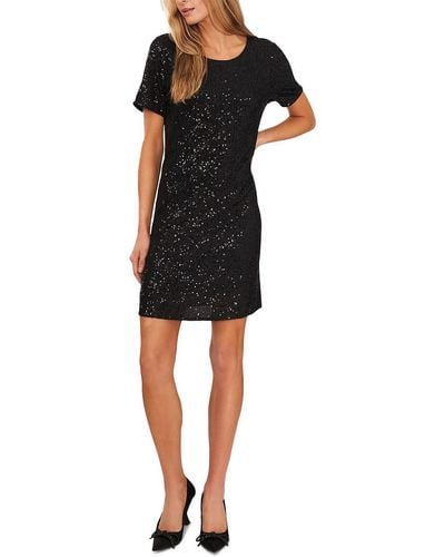 Cece Sequined Short Mini Dress - Black
