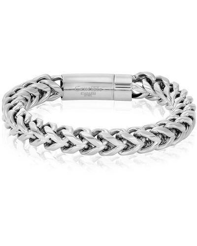 Crucible Jewelry Crucible Los Angeles Rounded Franco Chain Bracelet 10mm Wide - 10" - Metallic