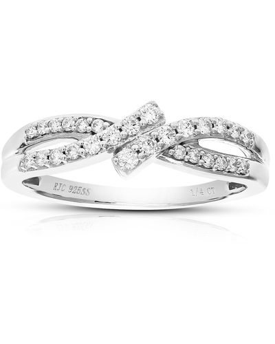 Vir Jewels 1/4 Cttw Round Cut Lab Grown Diamond .925 Sterling Engagement Ring .925 Sterling Prong Set - Metallic