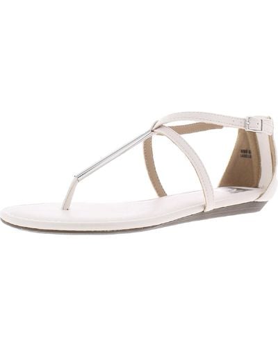 DV by Dolce Vita Labelle Thong Open Toe T-strap Sandals - White