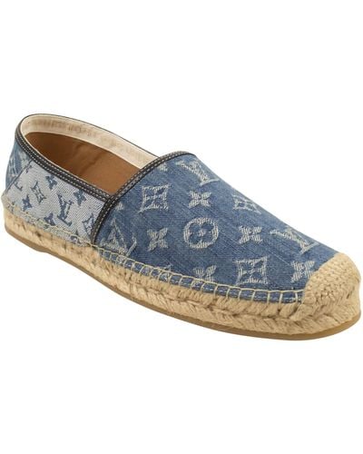 Louis Vuitton Denim Bidart Espadrille Shoes - Blue