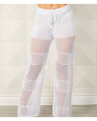 French Kyss Crochet Pant - White