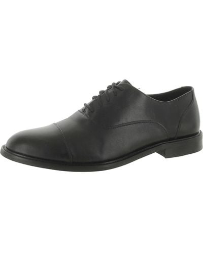 The Men's Store Leather Oxfords - Black