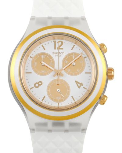 Swatch Diaphane Elegolden Watch Svck1008 - Metallic