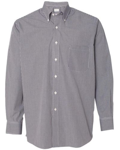 Van Heusen Gingham Check Shirt - Gray