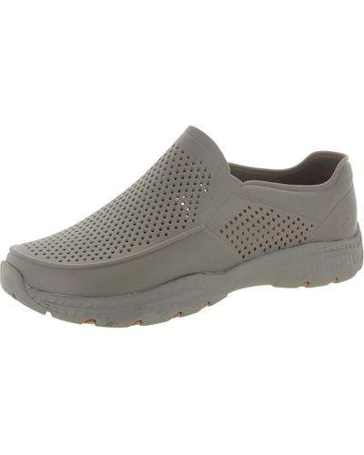 Skechers Foamies Creston Ultra Perforated Flat Oxfords - Gray