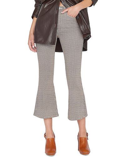 FRAME High Rise Cropped Flared Pants - Natural