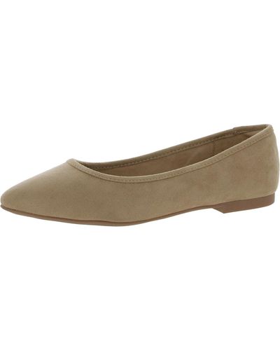 RSVP Malley Faux Suede Slip-on Ballet Flats - Natural