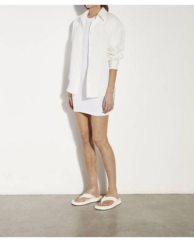 Enza Costa Linen L/s Shirt - White