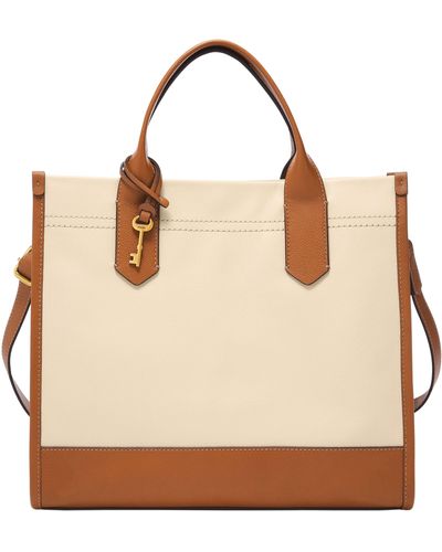Fossil Kyler Leather Tote - Natural