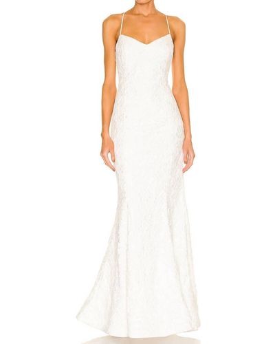 Likely Sardo Lace Gown - White
