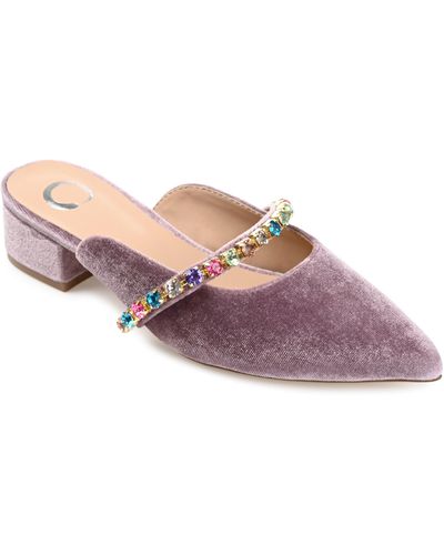Journee Collection Jewel Flat - Purple